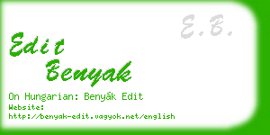 edit benyak business card